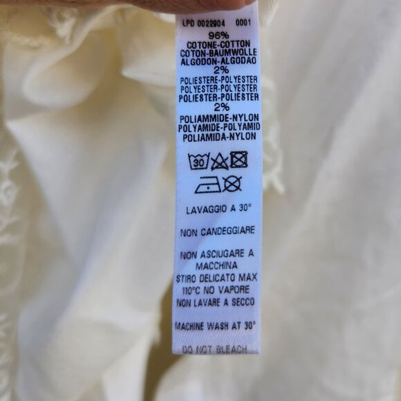 5/$100 SALE - LA PERLA White Lace Trim Tunic - Picture 6 of 6